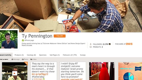 Sears Ty Pennington Profile Page